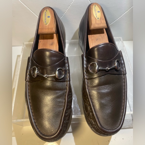 classic leather horse bit loafers shoes mens sz 12 made in...